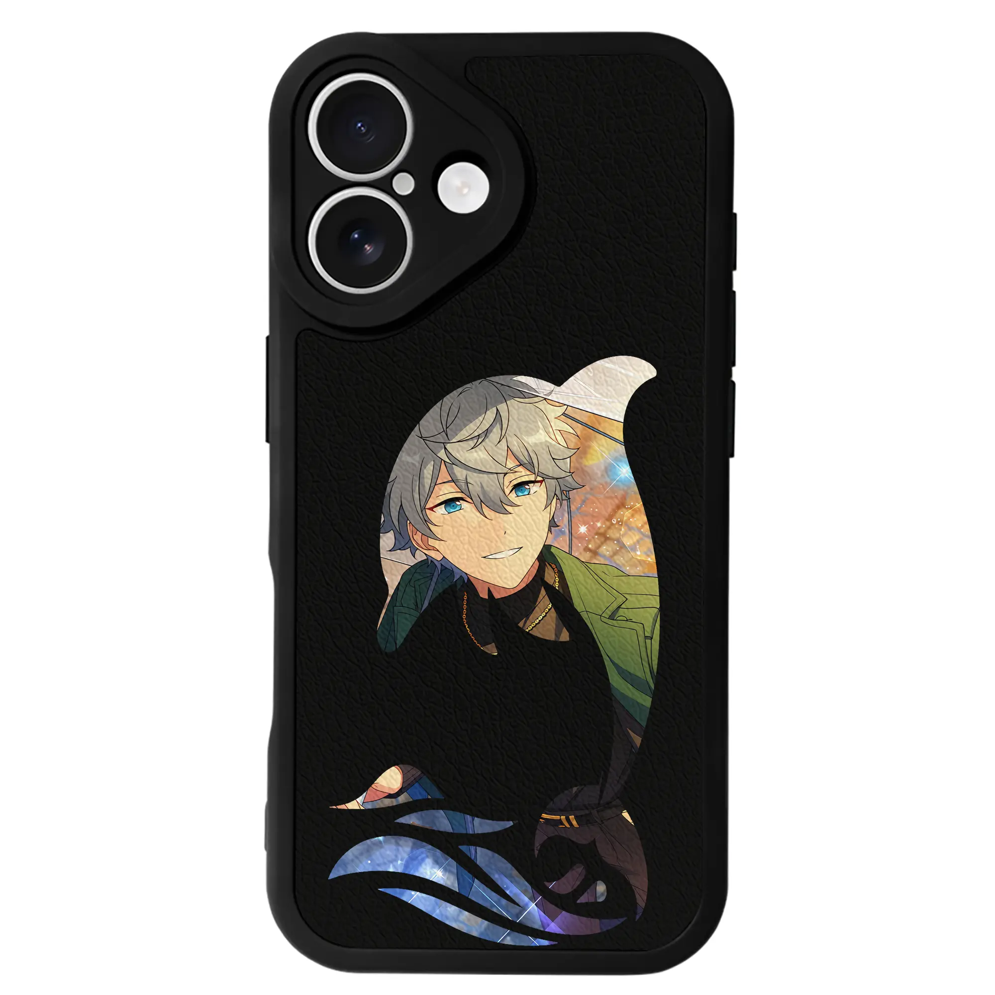 あんさん ぶる グッズ Knights 瀬名泉 - IPhone 16シリーズ対応 ・ シリコンスマホケース ・ レザー調 ・ 高精度フィット ・ 耐衝撃 ・ ワイヤレス充電対応 ・ 精密カット